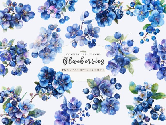 Download Watercolor Blueberry Clipart, Blueberry - Berry clipart Collection
