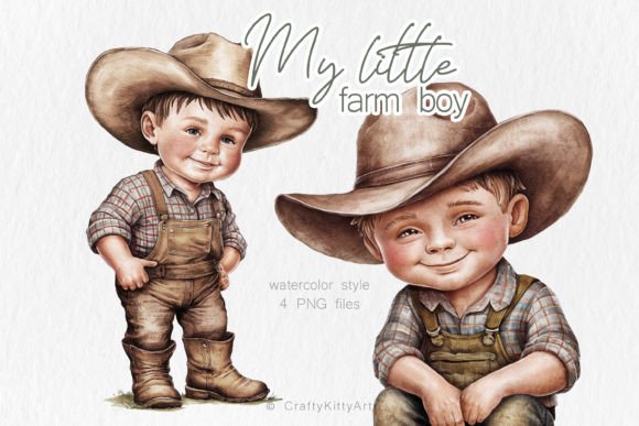 Download Little Farm Boy, Cowboy PNG Clipart - Little farm Collection