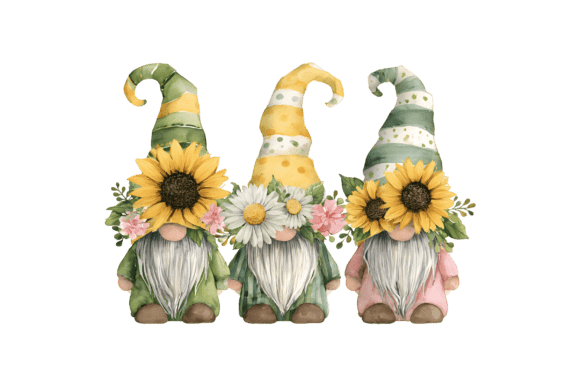 Download Sunflower Trio Gnomes PNG - Gnomes Collection
