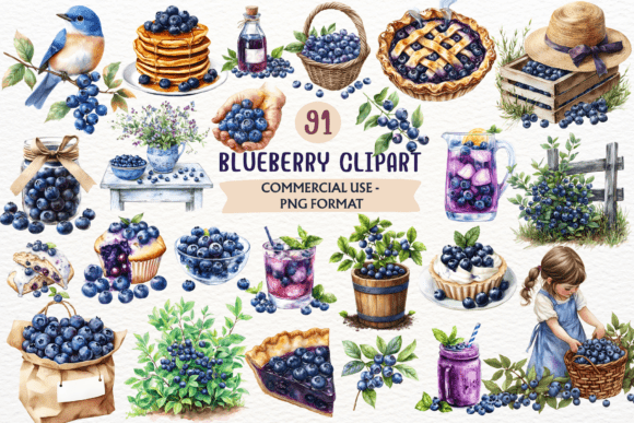 Download Watercolor Blueberry PNG Berry Clipart - Berry clipart Collection