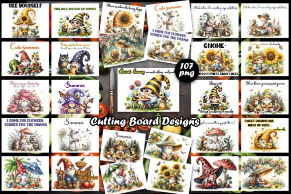 Download Summer Gnomes Cutting Board Bundle - Gnomes Collection