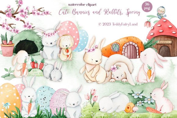 Download Cute Easter Watercolor Clipart Bunny - Watercolor clipart bunny Collection