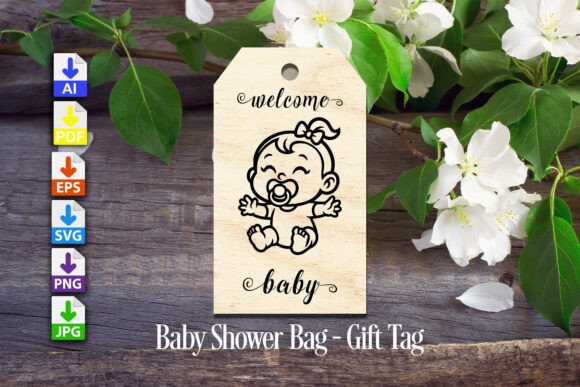 Download Baby Shower Gift Tag Girl 3 - Premium Resources